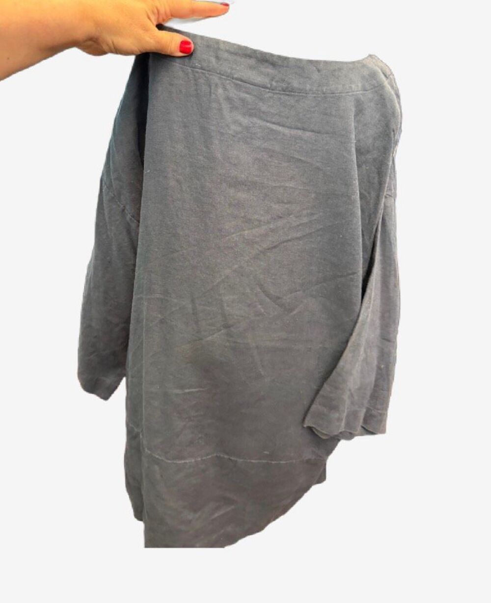 Pure Jill Navy Blue Linen Top Women’s Size XL - Picture 3 of 7